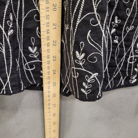 Christopher & Banks Skirt Women Size‎ 8 Embroidered Floral Cottage Modest Flowy - Picture 5 of 6